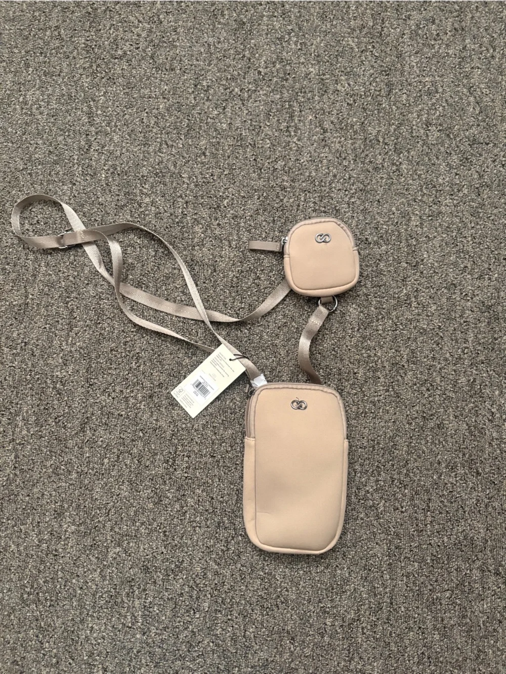 CALIA by Carrie Underwood Beige Crossbody Phone Bag with Coin Pouch
